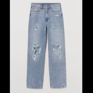 H&M Loose Straight High Jeans (Agolde dupe)